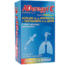 Aderogyl C infantil. Vitaminas A, B y C para la prevención de la